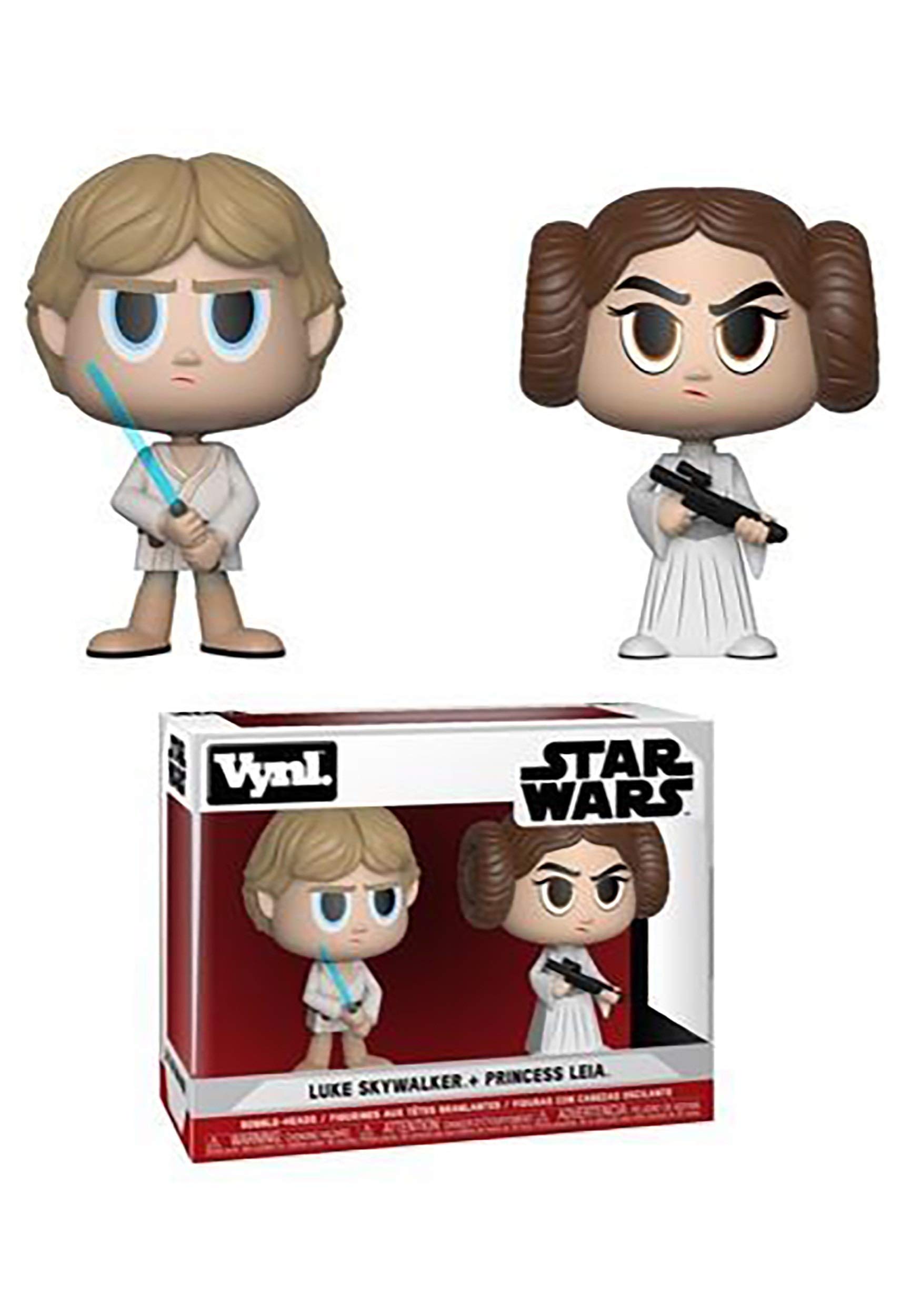 Funko Vynl Star Wars - Princess Leia & Luke Skywalker, For 6 Years & Above