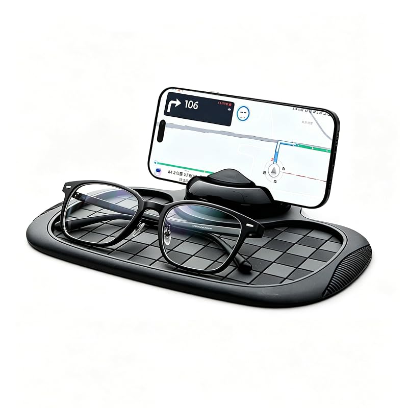 Suporte de Celular para Painel com Tapete Antiderrapante em PVC e Rotação de 360° Betherioa CPHM32