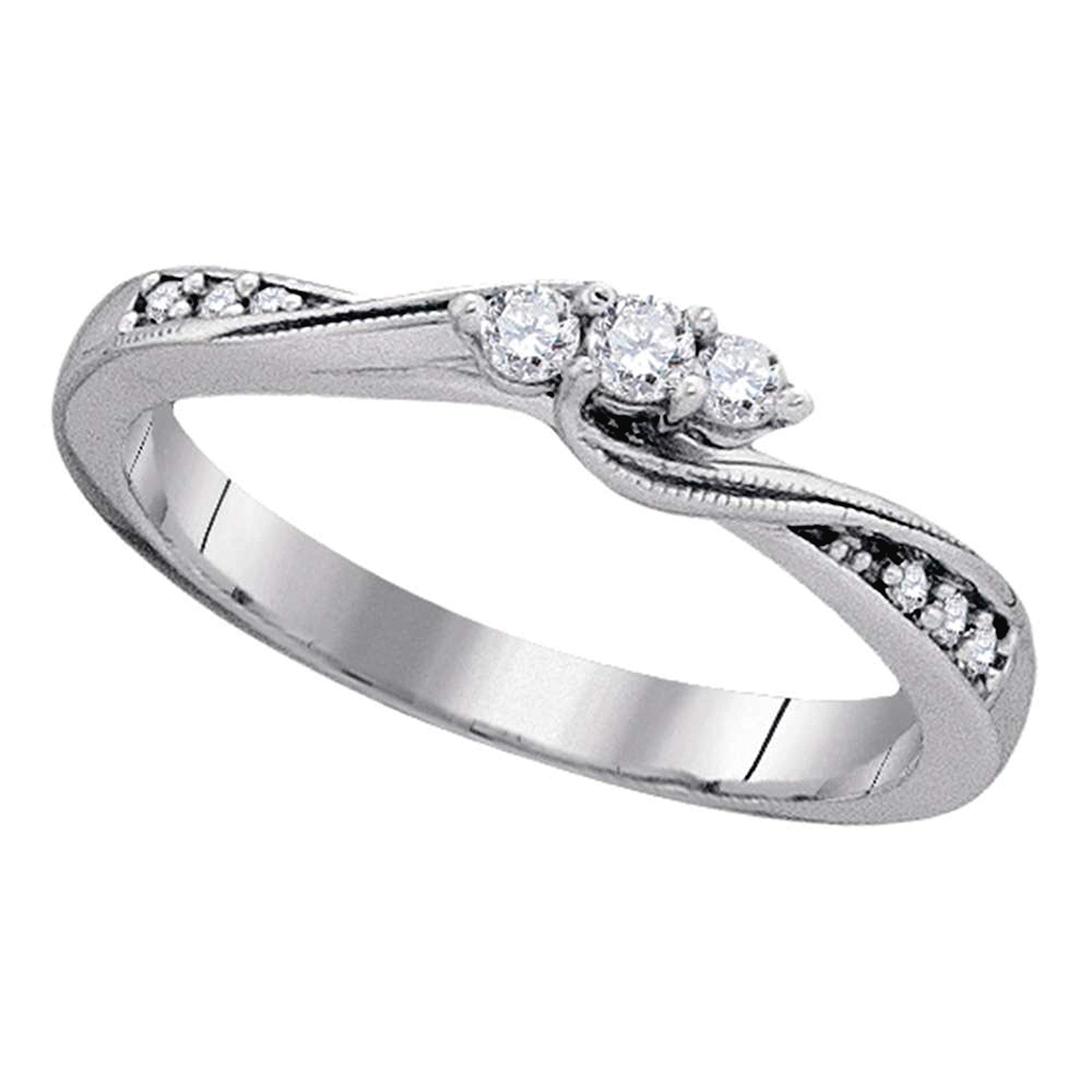 DazzlingRock Collection Mujer 10 quilates oro blanco redonda H-I Diamond