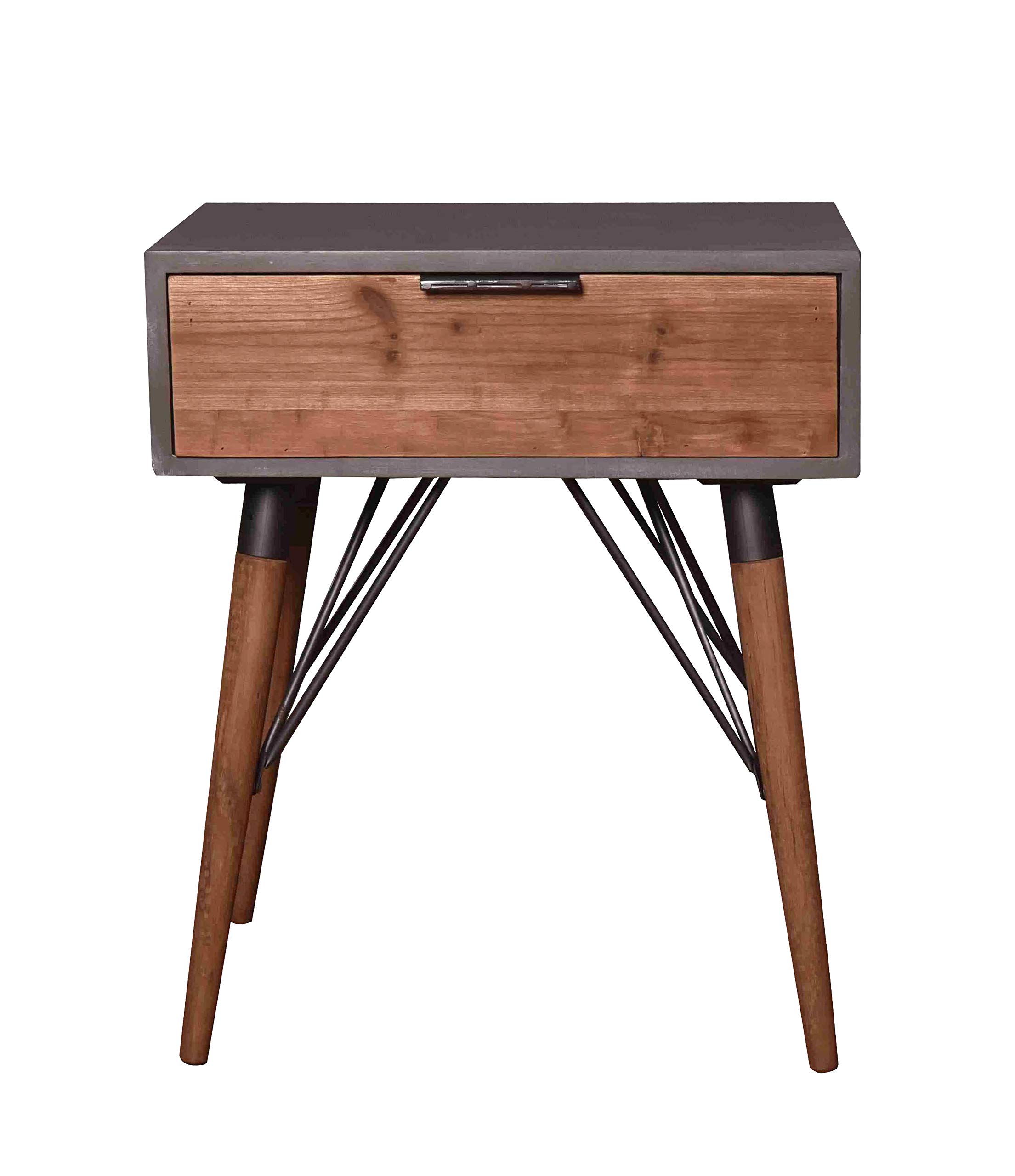 Teton Home Pastoral LOFT Wooden End Table AF-124, Black