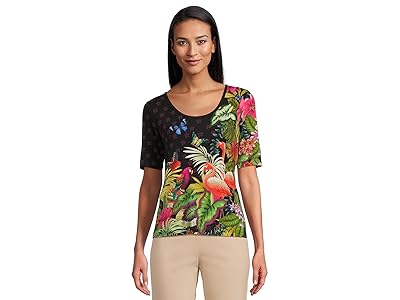 Johnny Was The Janie Favorite Scoop Neck Fitted T-Shirts Women