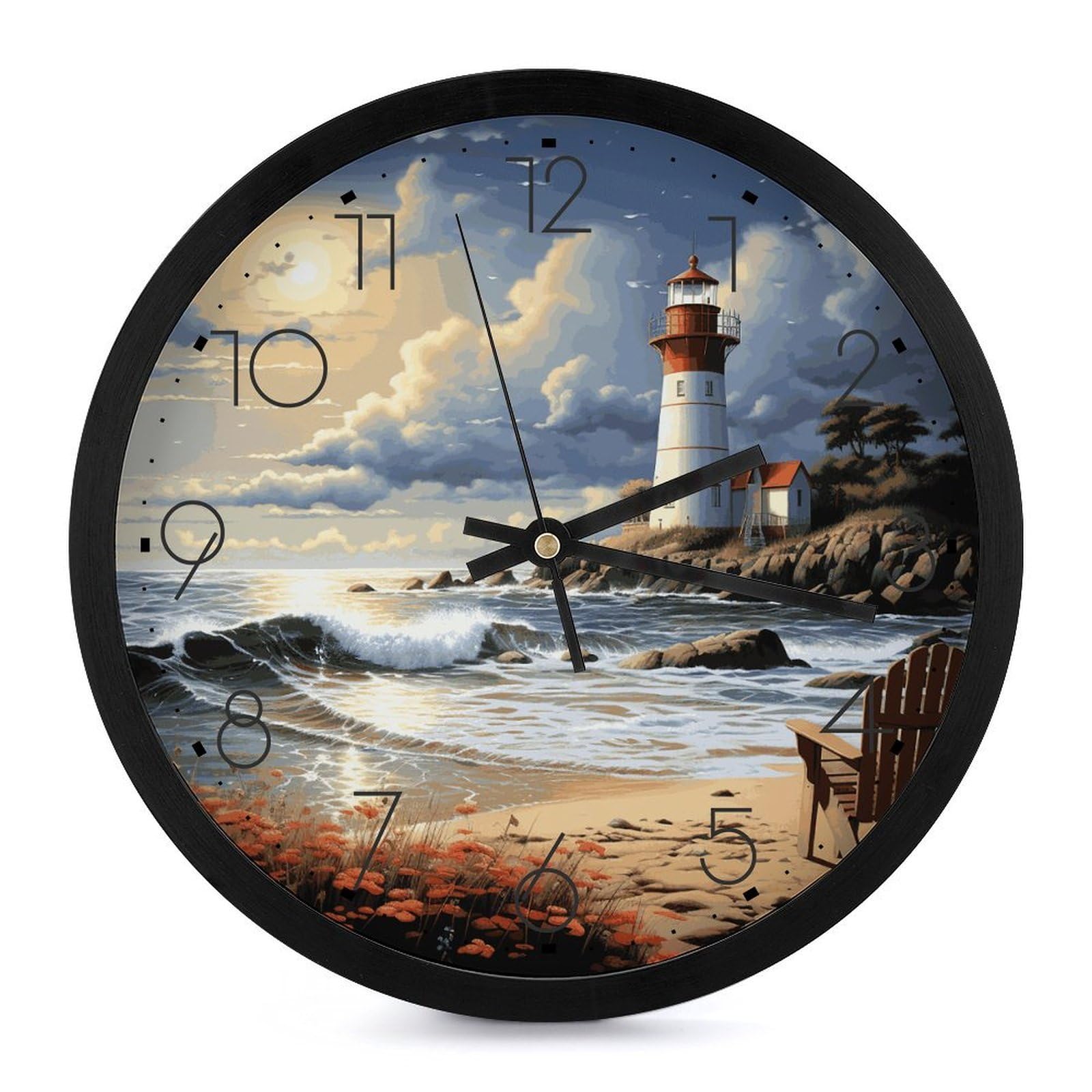 Horloge murale numérique à piles de 25,4 cm moderne et facile à lire pour grand salon