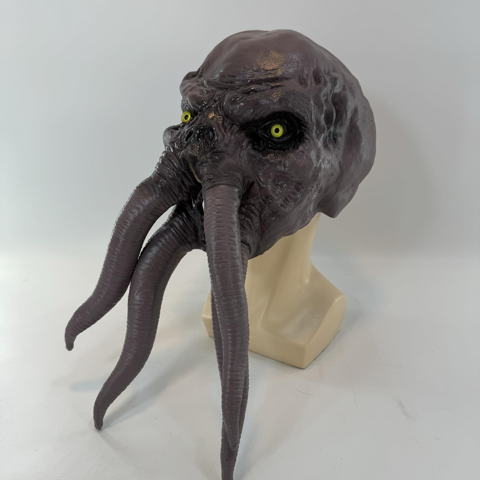 WANYOUJI Baldur's Gate Illithid Latex Mask, MindFlayer Head Halloween Full Head Mask Cosplay Spooky Party Props Adult - Image 4