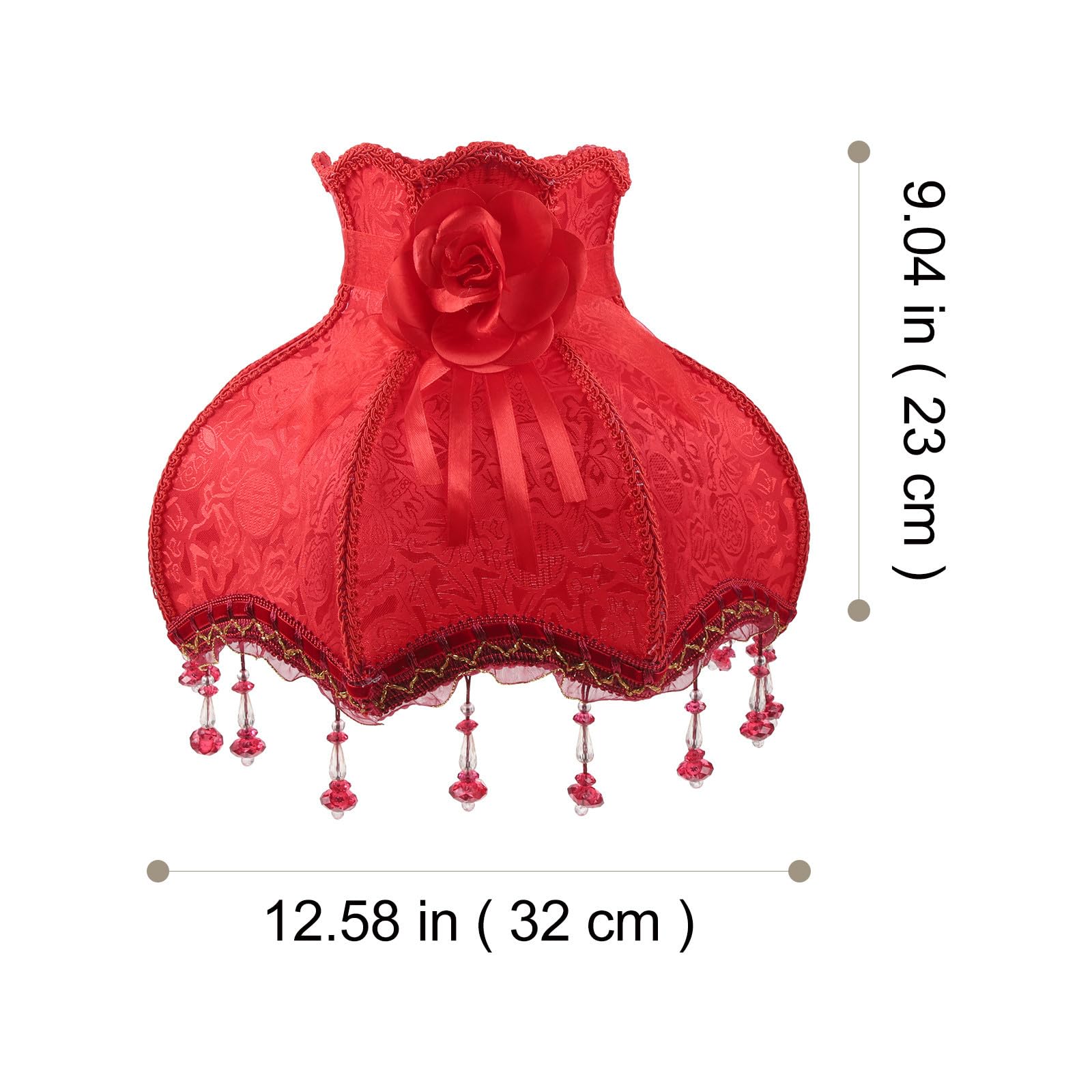 Roter Lampenschirm für Tischlampe im Europäischen Stil, Ersatzabdeckung Zufälliger Stil