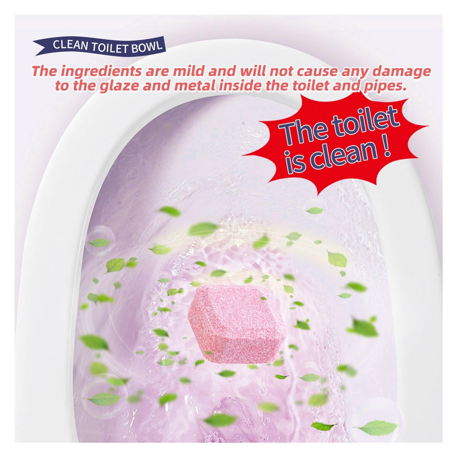 Tabletas efervescentes for el baño | Elimina olores, manchas amarillas, suciedad y manchas de orina(2pcs)
