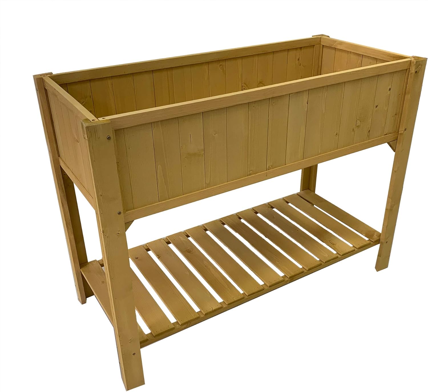 Best Companions 47"x21"x35" Wood Raised Garden Bed,Elevated