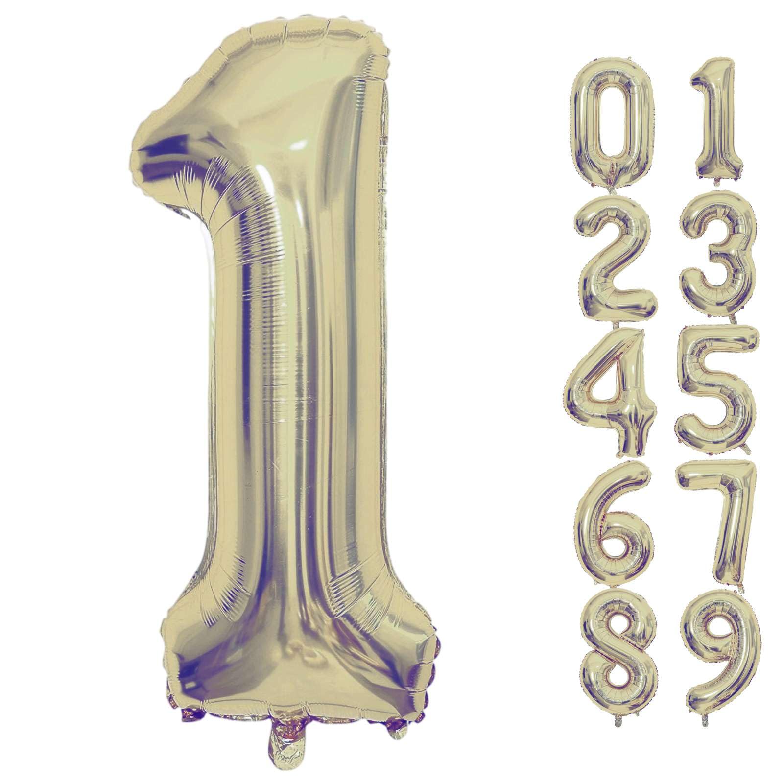 Champagne Gold Number Balloons - 40 Inch -22 Champagne Gold Number Balloons - 40 Inch -22