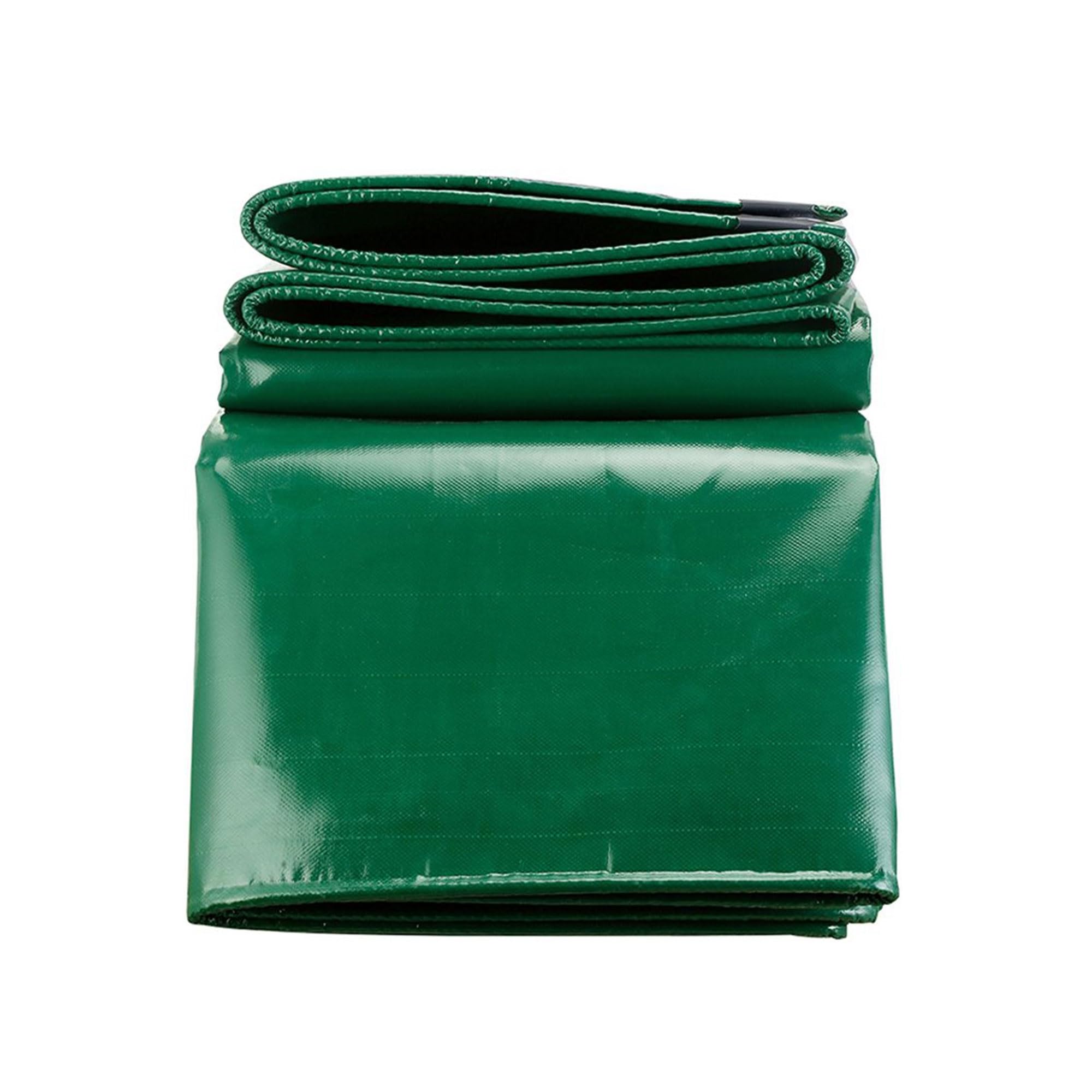 Ldqbf Green Heavy-Duty Tarpaulin, 1X1.5m 520G/M² Pvc Sheet Reinforced Tarp Cover With Rubber Strengthened Corners, Groundsheet, Outdoor Sheeting