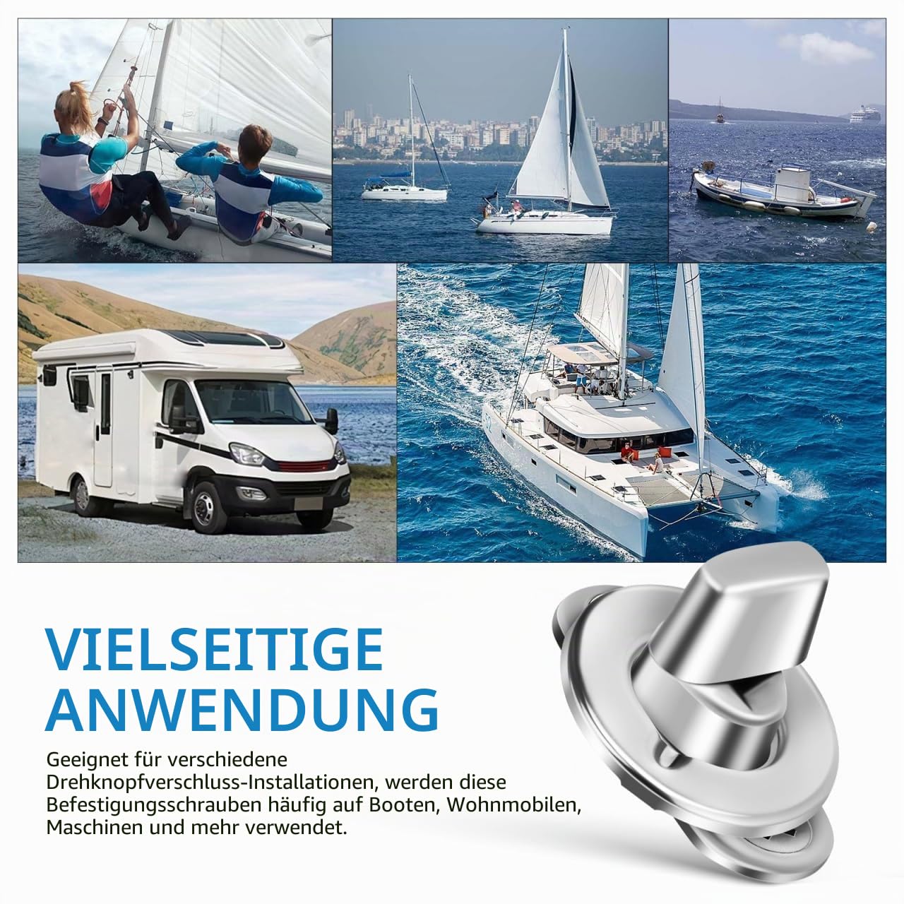 Mipcase Planenösen-Befestigungsschrauben Set 20 Stück Verzinkte Drehknöpfe Für Segeltuch Und Boots-Drehverschlüsse Robuste Ösen Und Befestigungselemente Für Möbel Und Maschinenbau