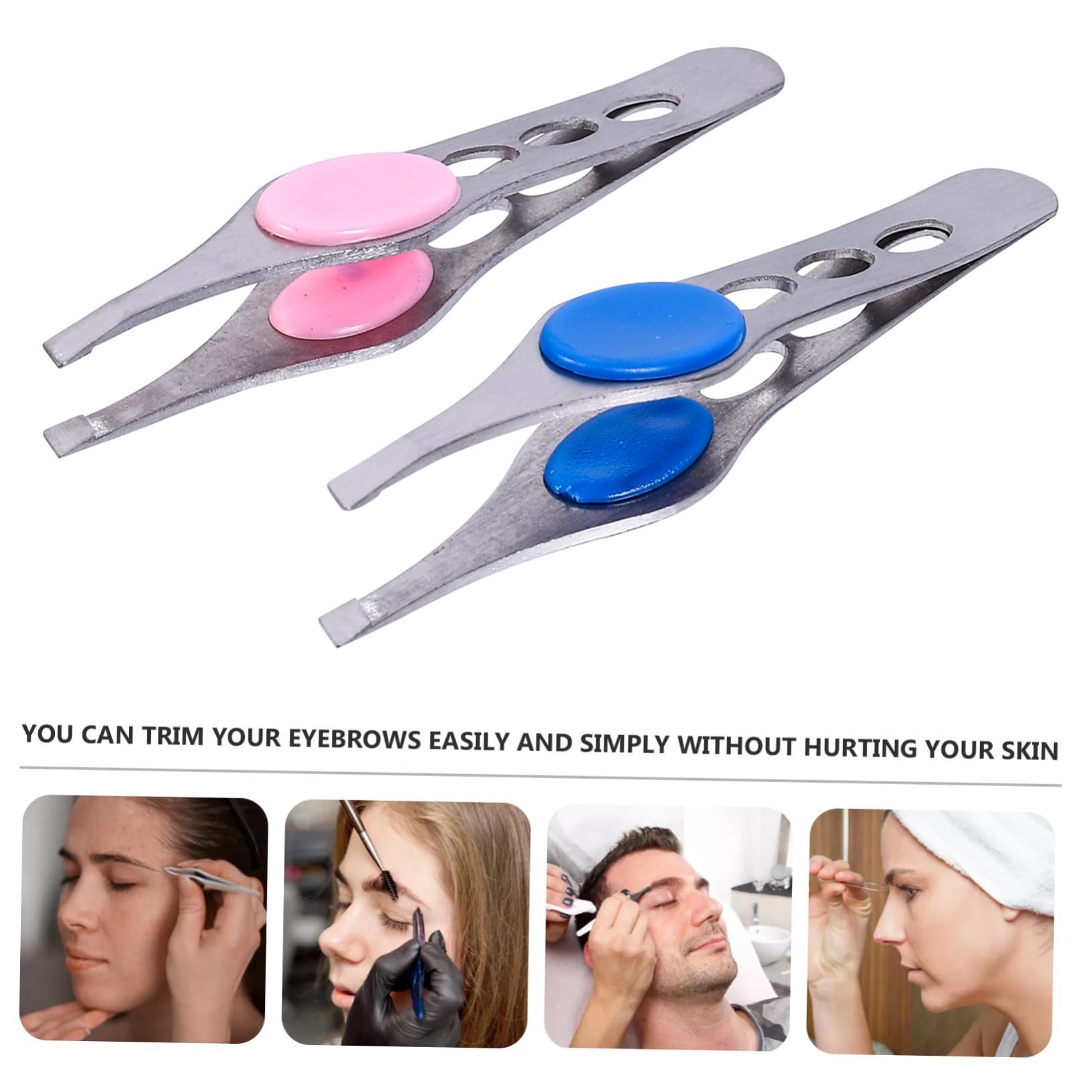 3 Set Eleganti Di Strumenti Per La Bellezza Delle Sopracciglia Pinzette Di Precisione Per Sopracciglia Per Uso Domestico 4 Pezzi * 3