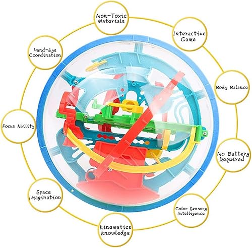 Miniatura 3 de Intelecto 3D Laberinto Esfera OVNI Laberinto Bola Niños Puzzle Ball Magic Puzzle Juego con 100 Barreras Desafiantes Juguetes Educativos