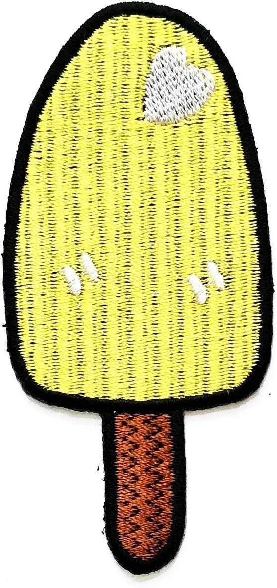 Nipitshop Patches Cute Pretty Pink Ice Cream Wood Cartoon Kids Embroidery Iron On Flower Appliques for Craft Sewing Clothing