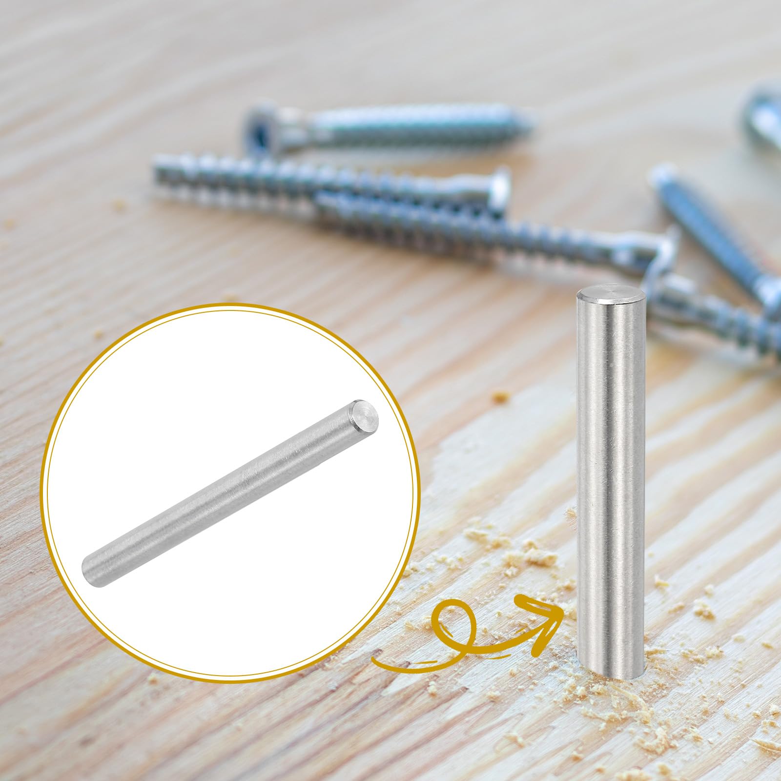 PATIKIL 6mm x 75mm Dowel Pin Stainless Steel - Image 4