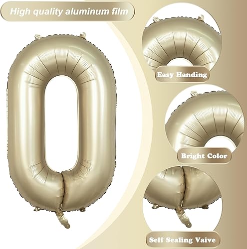 Vista 117 de Globos de 40 pulgadas, globo azul claro número 4, helio autoinflable de aluminio azul bebé para niños de 40 a 15 años, decoraciones de fiesta