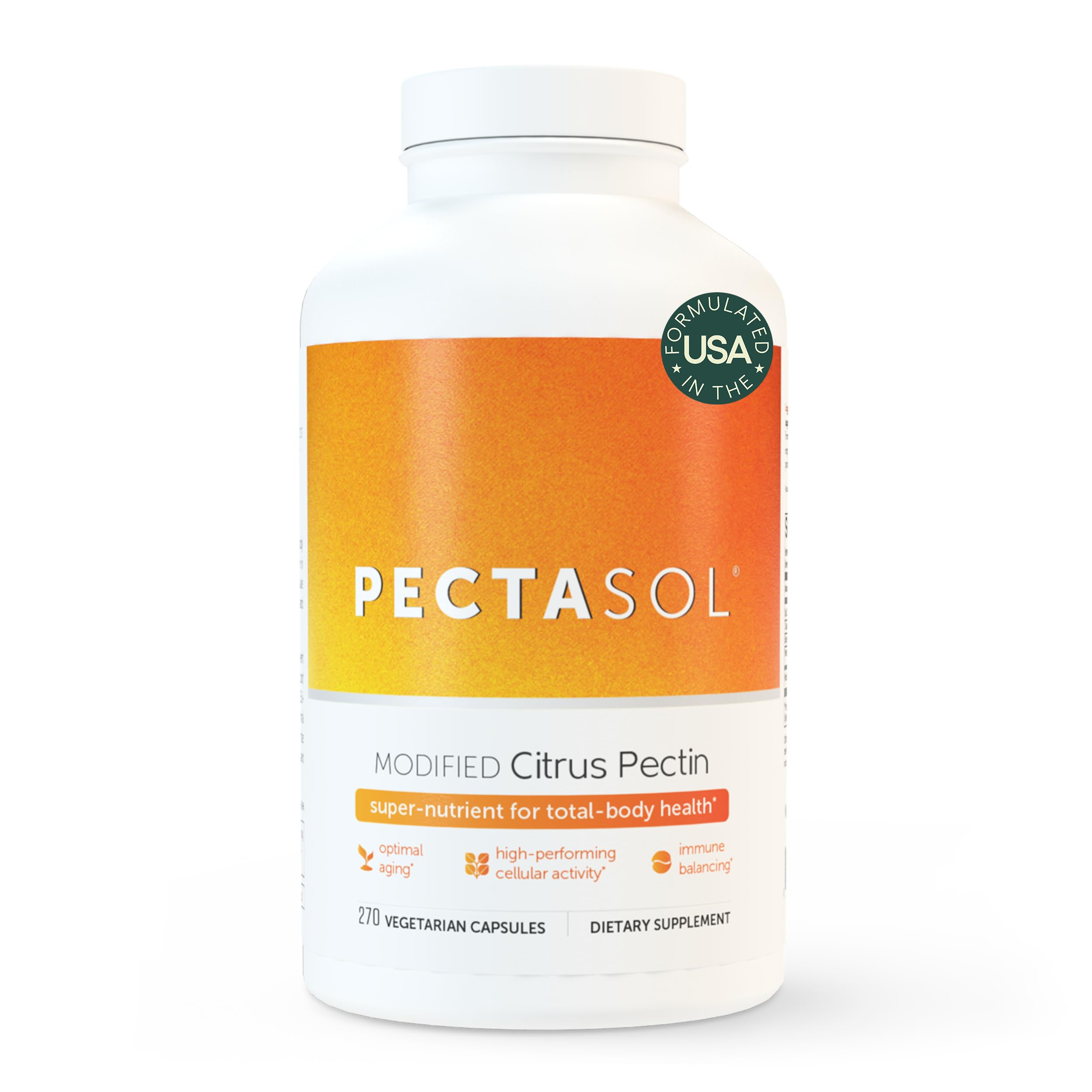 Sponsored Ad - PectaSol Modified Citrus Pectin – 270 Capsules – Total-Body Health Supplement to Support the Heart, Immune System, Inflammation Response & Healthy Aging + Maintain Healthy Galectin-3 Levels