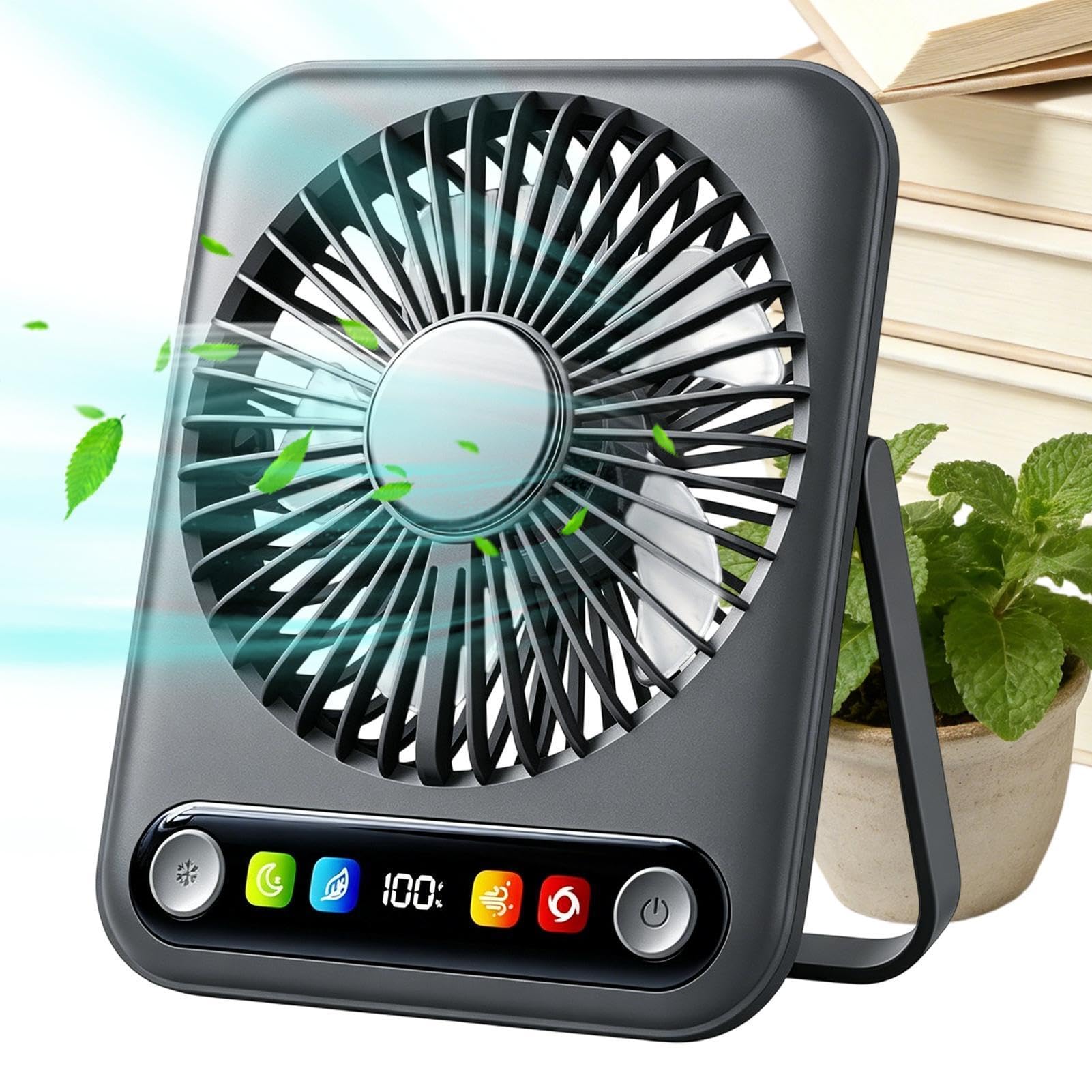 Ventilatore Da Scrivania E Silenzioso Display Digitale 100 Velocità 3000mAh