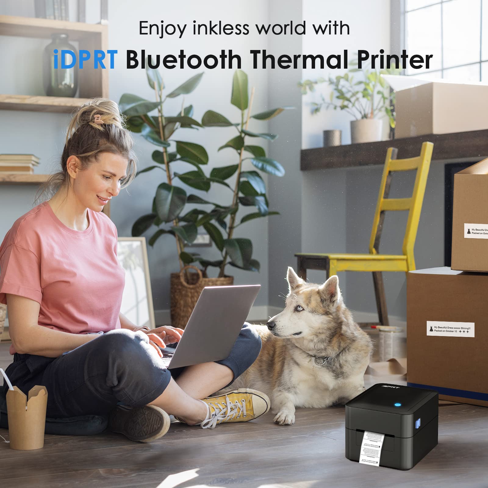 Buy iDPRT Bluetooth Label Printer 2022 UltraFast Thermal Label