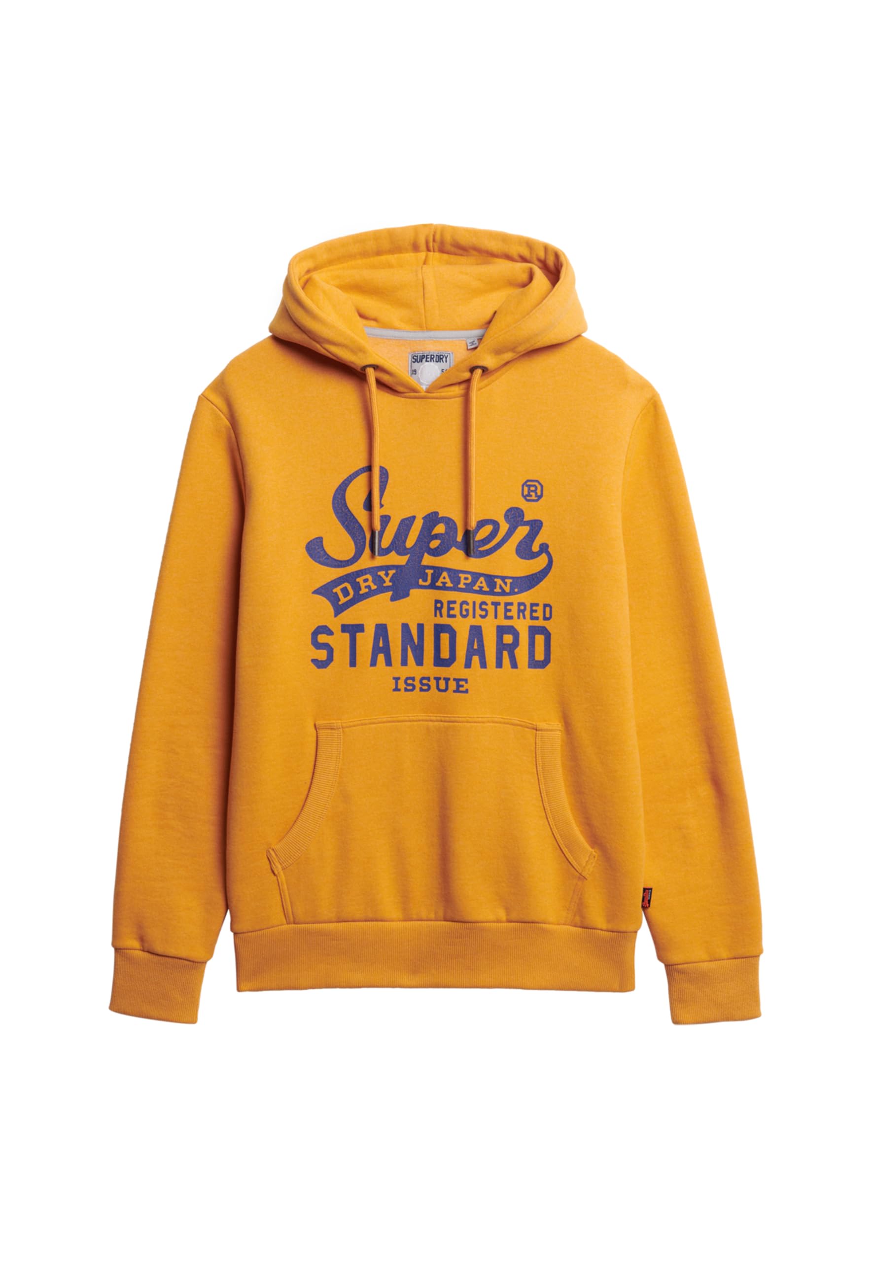Superdry Men's Thrift Gold Mottled Standard Hoodie With Lettering, M