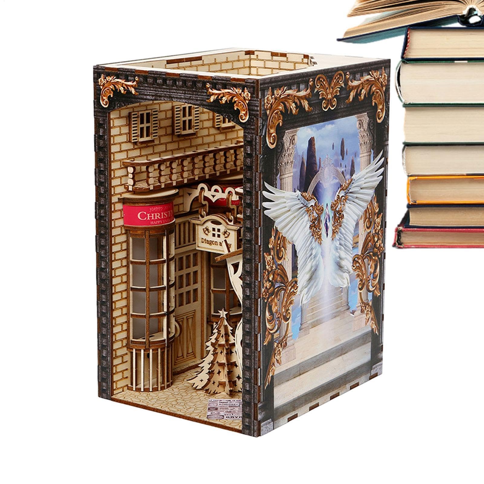 Kit de booknook en miniatura, el regalo creativo de rompecabezas 3D para amigos y colegas