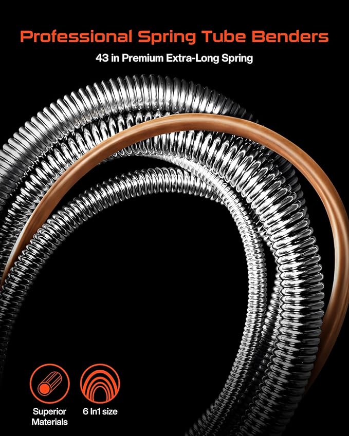 Doblador de Tubos de Cobre 6 en 1, 43 Pulgadas, 1/4" a 3/4" miniatura 5
