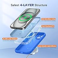 Vista 1589 de Miracase Funda diseñada para iPhone 13 Pro Max con protector de pantalla, [forro de microfibra suave antiarañazos], funda protectora de silicona