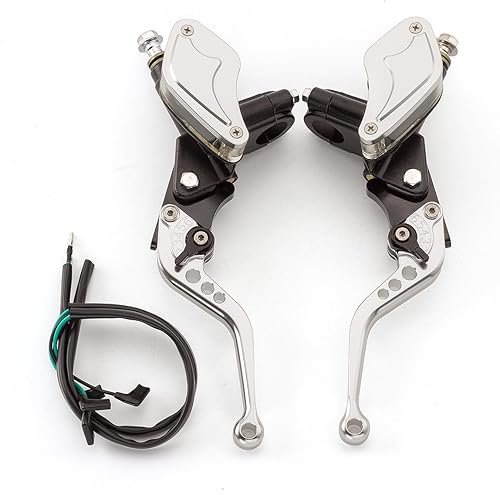 Depósito universal de cilindro maestro de motocicleta de 78 de pulgada, 0.866 in, palanca de embrague de freno hidráulico doble, repuesto para la