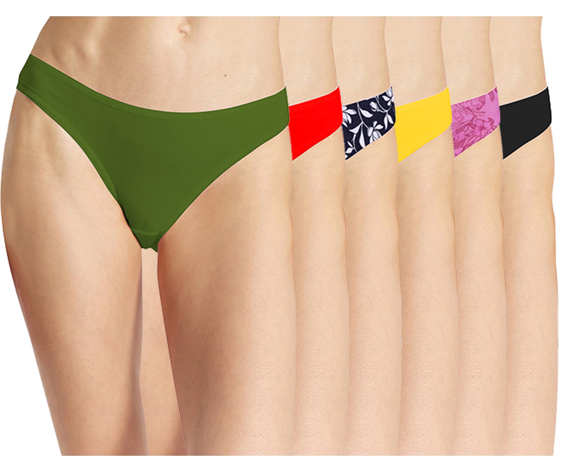 pepperika Women's Cotton Bikini Panties Brief Hipster Underwear Low Waist Innerwear for Daily Use Combo Pack (Assorted Prints and Colours) Multicoloured-picture-30