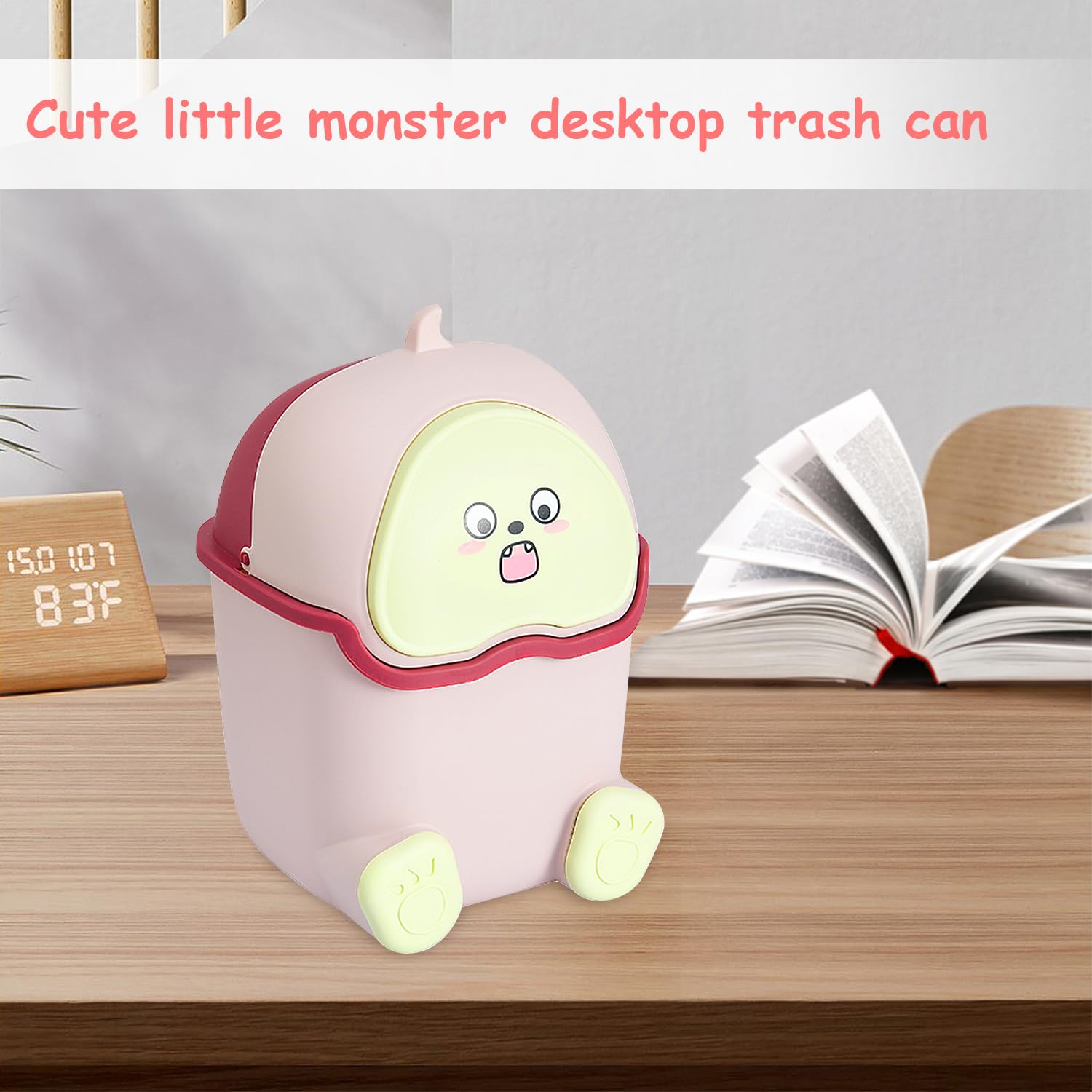 Mini Poubelle De Bureau, Mini Kawaii Poubelle De Table Avec Couvercle