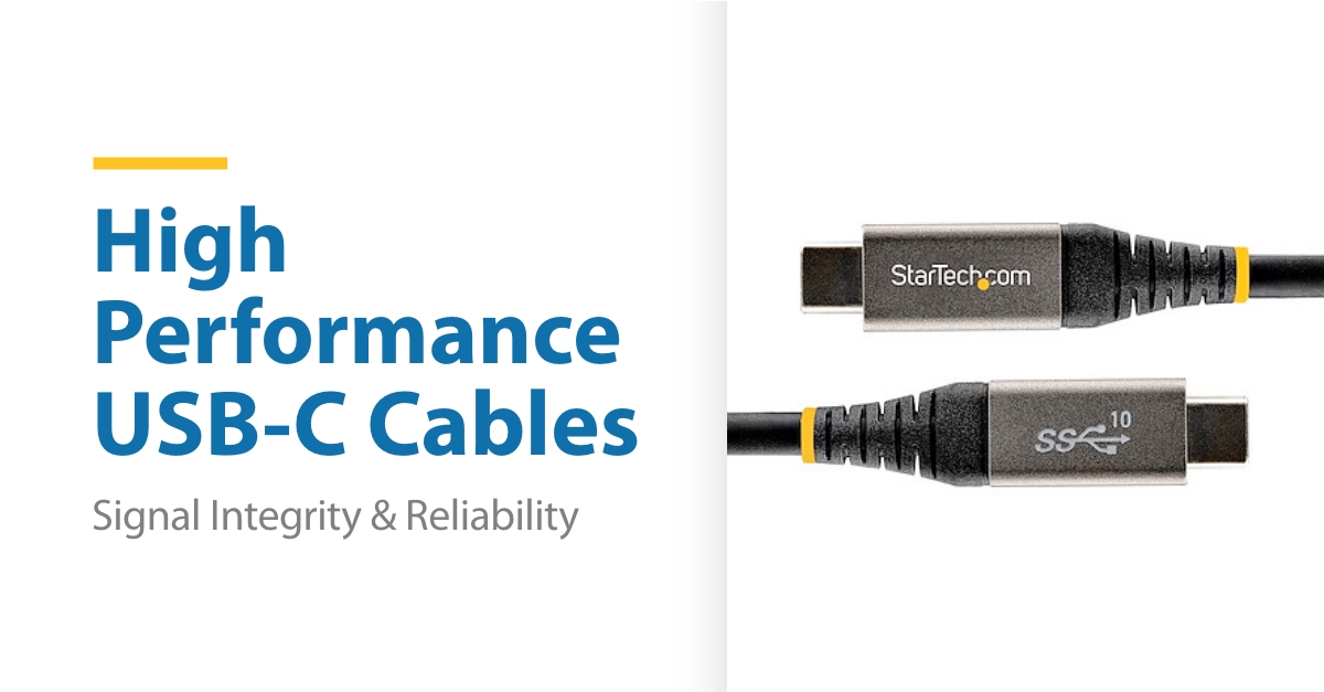 Image of StarTech 6.6ft /2m USB-C Cable, 5Gbps, 4K60, 100W PD, USB-IF (USB315CCV2M)