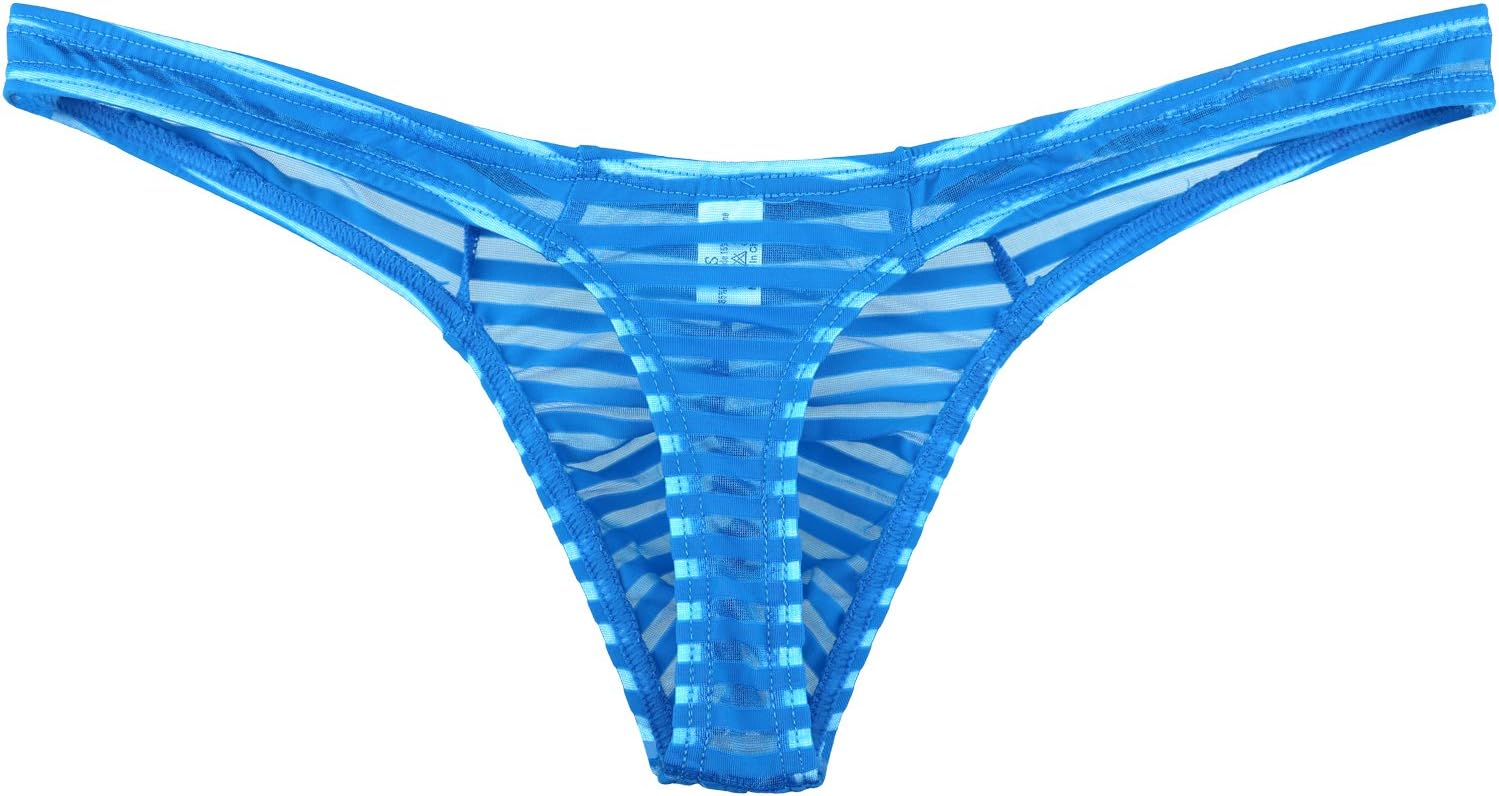 iKingsky Men's Sexy Transprant Thong Underwear Low Rise See Through Stretch Panties - Image 3