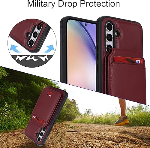 Miniatura 73 de Havaya Funda tipo cartera para Samsung Galaxy A54 0.18 oz para Samsung Galaxy A54 5G, funda con tarjetero y ranuras para tarjetas de crédito