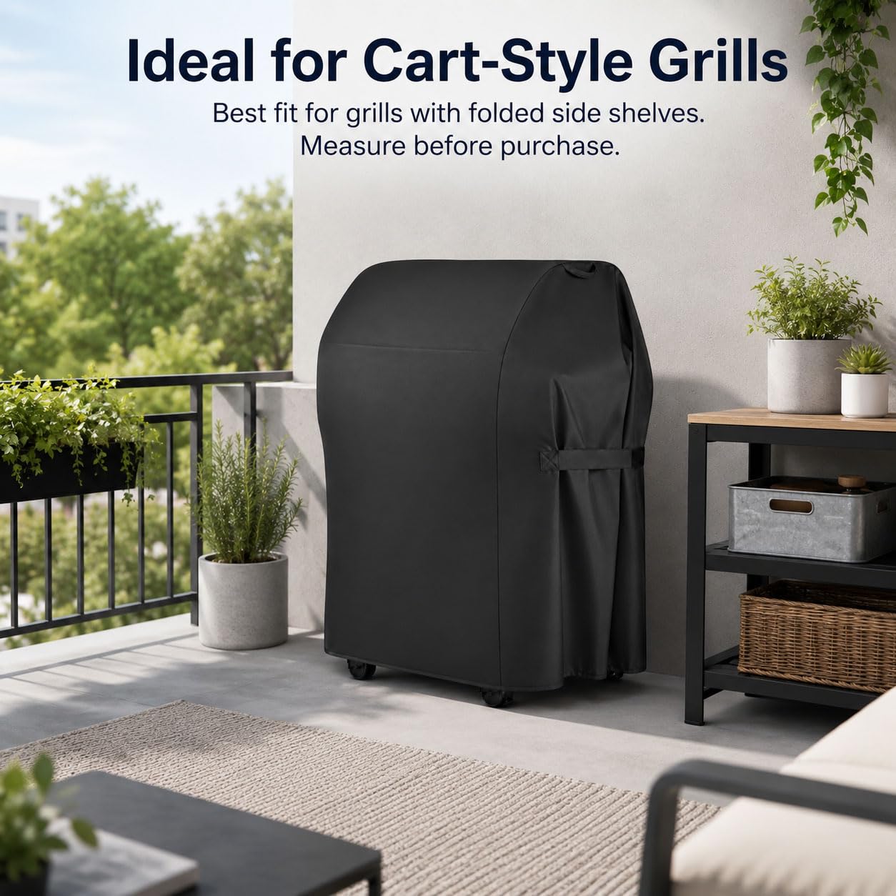 Copertura Barbecue per Nexgrill 720-0958AE Deluxe 4Burner 2026+ | Esterno Gas Carrello Telo Copri | 210D Impermeabile Antipolvere | con 2 Maniglie e Coulisse Regolabile e 2 Chiusura a Strappo