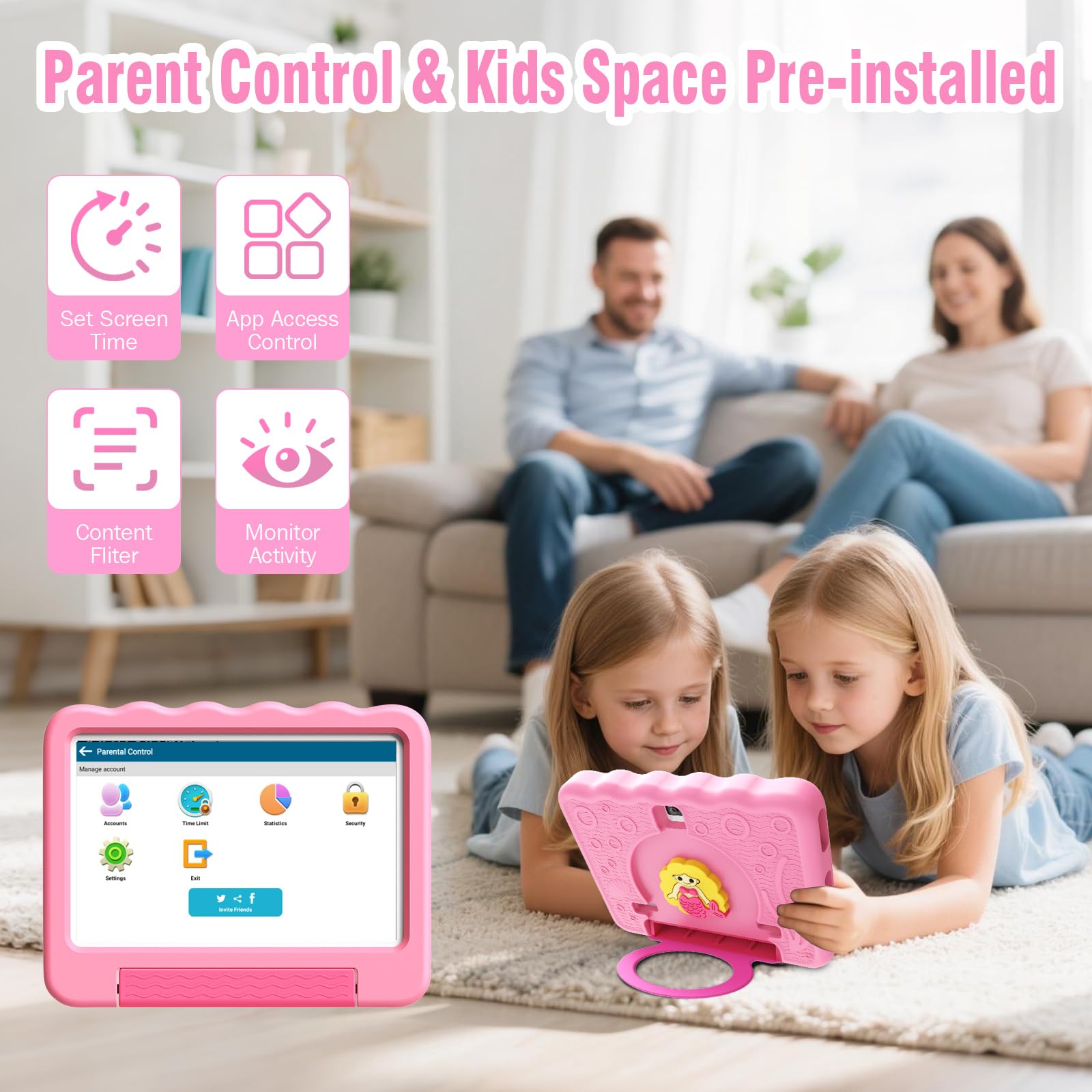 Kids Tablet, 10 Inch Tablet For Kids Android 12 Tablet 2GB RAM 64GB ROM Toddler Tablet Education - View #8