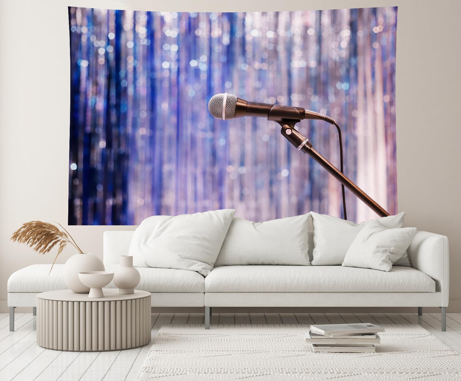 Amazon.com : CHNYWORK 8x6ft Microphone Backdrop Theater Stage