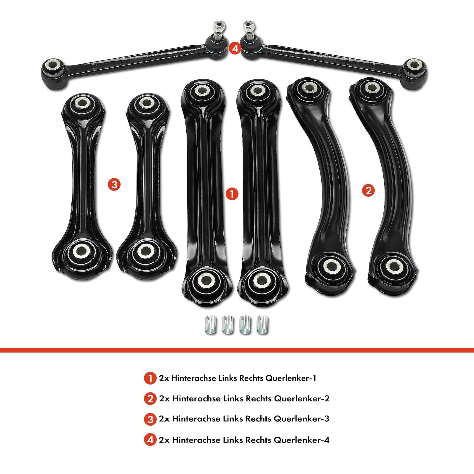 Frankberg 8x Querlenker Satz Hinterachse Replace# 2103503406, 2103503806