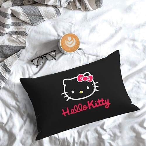 Miniatura 7 de Bonita funda de almohada Kawaii de dibujos animados de anime para decorar sala de estar, sofá y dormitorio, 20 x 30 pulgadas-L14