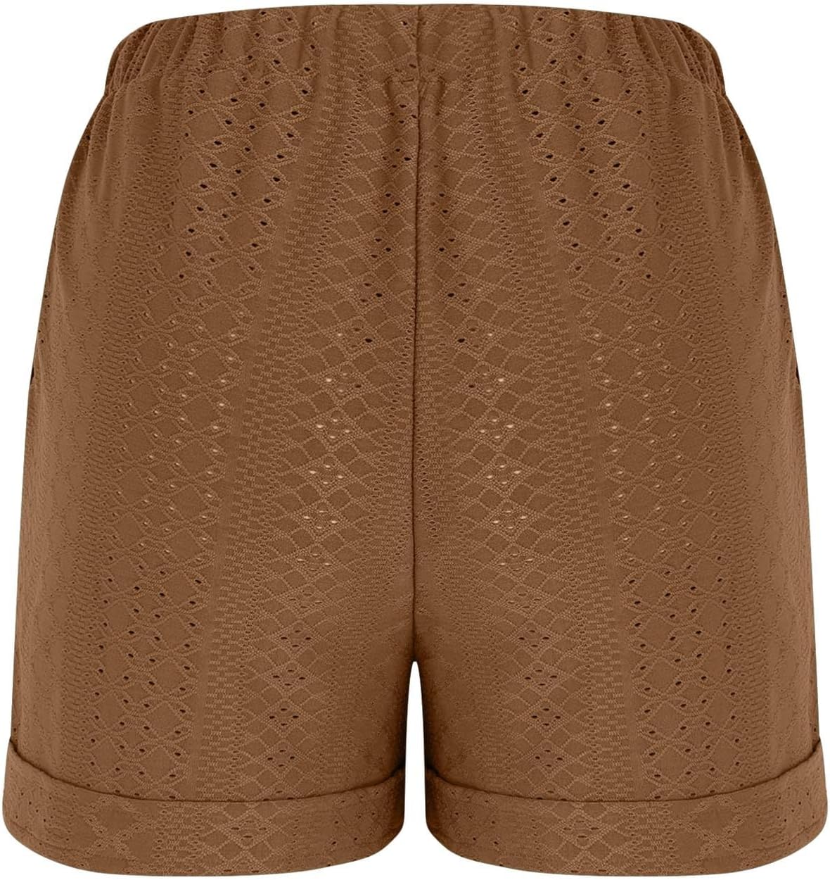 Casual Shorts for Women Summer Trendy Comfy Soft Drawstring High Waist Eyelet Shorts Loose Lightweight Short Pants