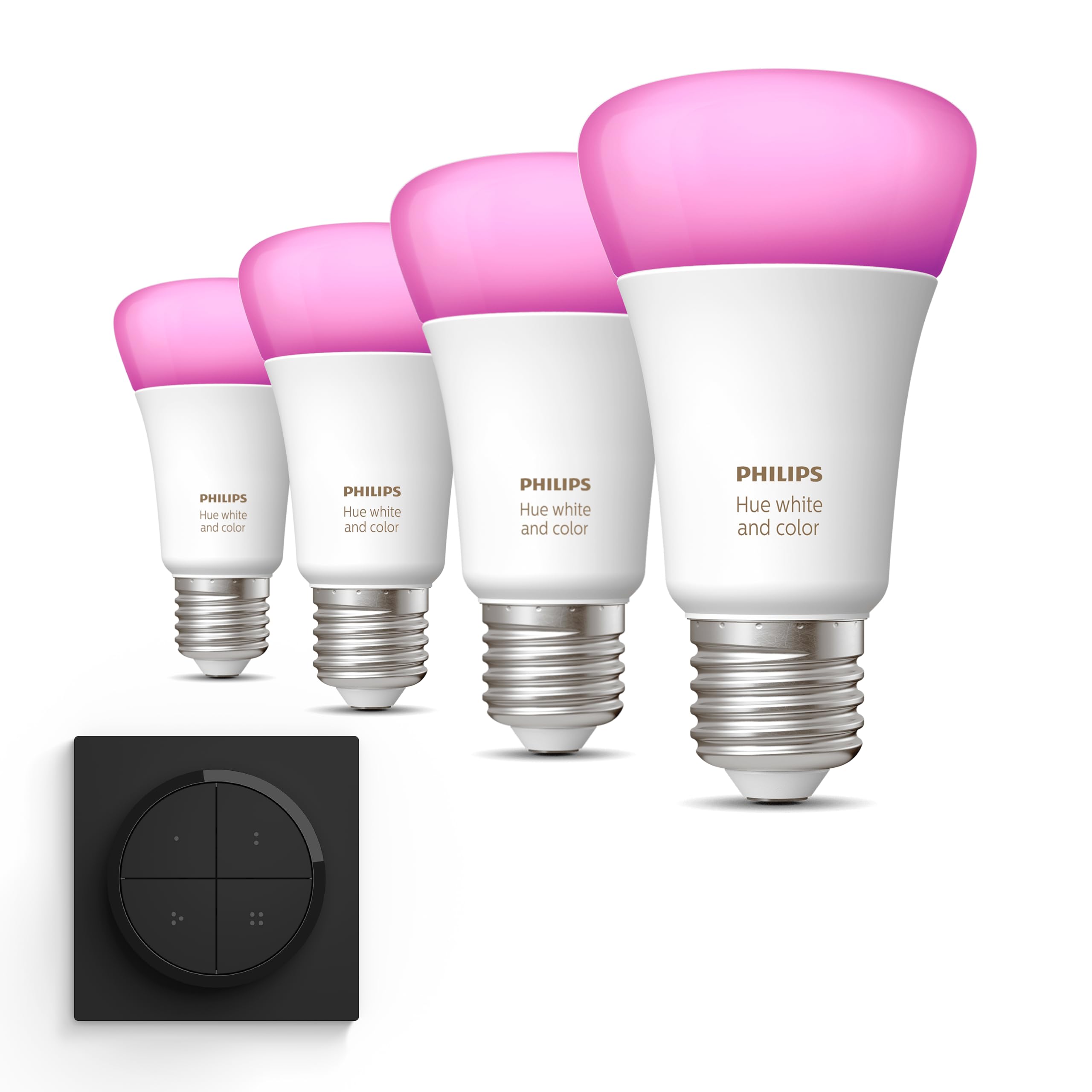 Philips Hue - E27-4x lampadine standard - Bianco/Colore