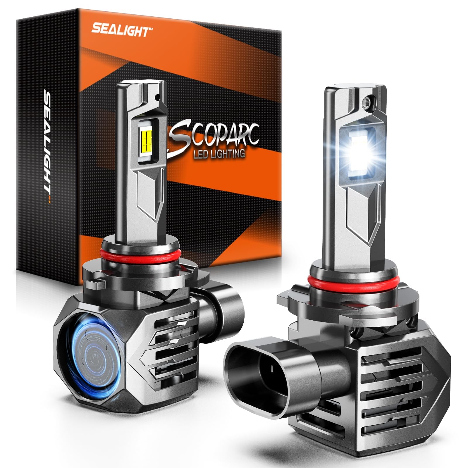 SEALIGHT 9006 Fog Lamps 75,000LM for ATVs &amp; Powersports, 2026 Version, 9×Brightness S7S Series Wireless 9006 Fog Lights 1:1 Real Size 10 Years Lifespan- Pack of 2