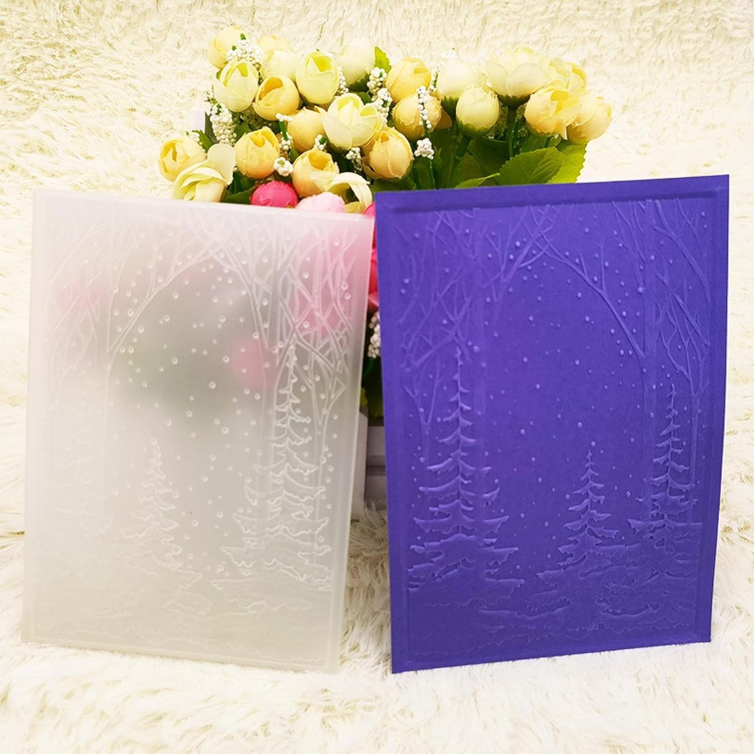3D Plastic Embossing Folders, 11x16cm 3D Pattern Embossing Folder for Scrapbooking and Card Making(Style 6)