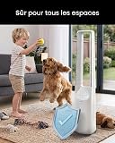 Pro Breeze® Silent Bladeless Portable Tower Fan - Ultra Quiet Standing Air Circulator with Remote Control, Timer, 6 Speeds & LED Display - 5