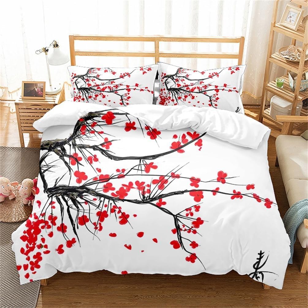Parure de lit fille 3D 155x220 cm avec housse de couette et taies