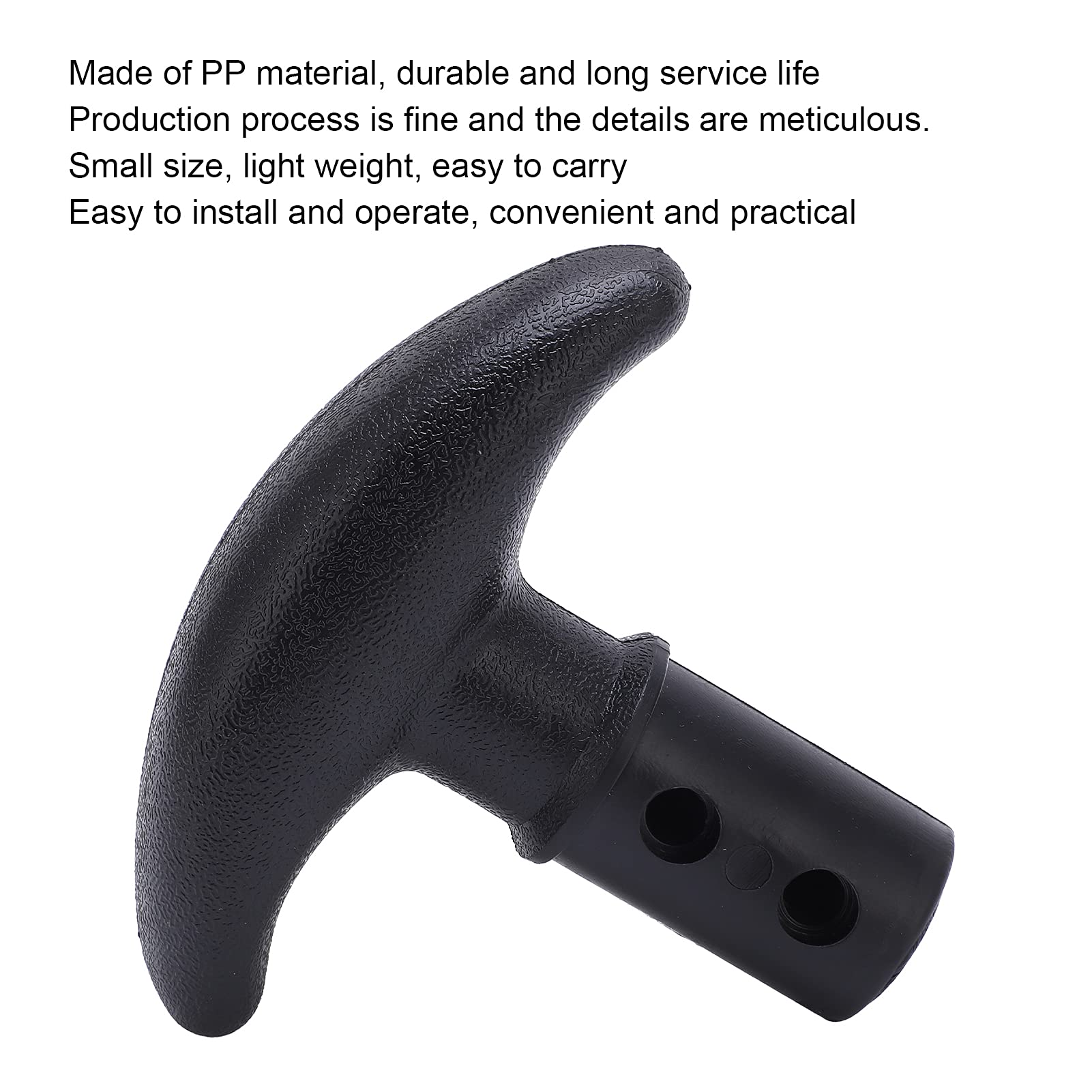 T-Curved Paddle Handle, Lightweight Convenient Paddle Replacement T Handle for Inflatable Boat Surfboard Canoe Dinghy Paddle, 4.5 x 3.5 x 1.2 inches, Easy to Install, SUP Accessories(Black)