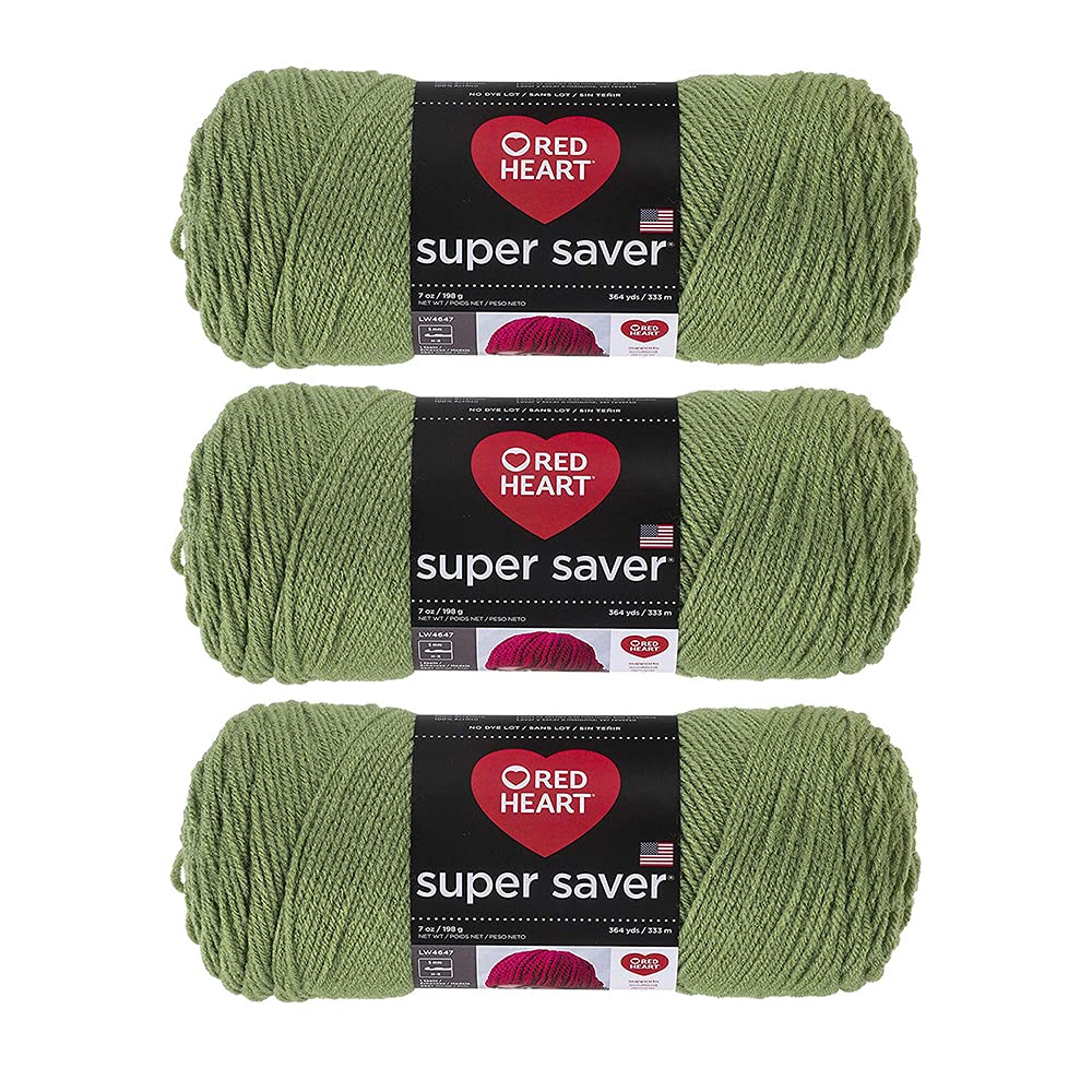 Red HeartBulk Buy Super Saver Yarn (3-Pack) (Tea Leaf)