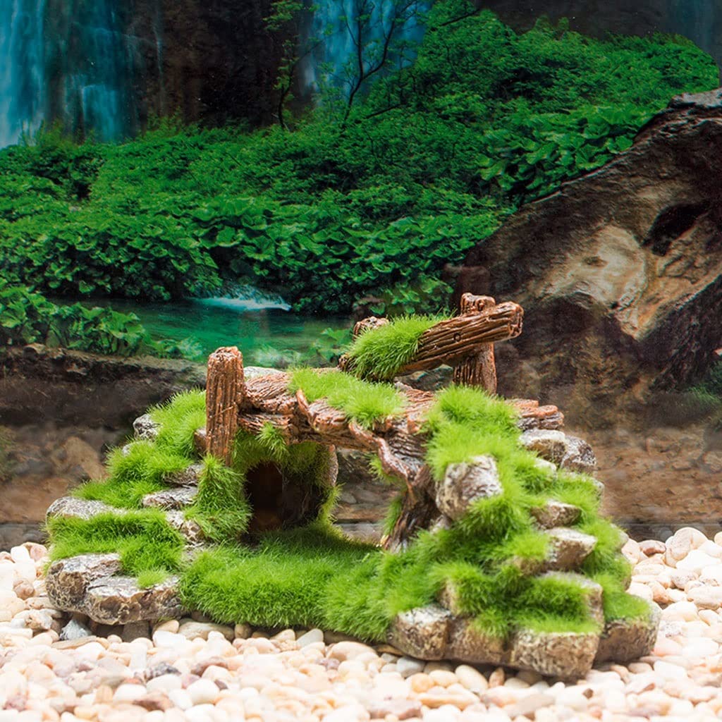 FMURY Pont de rocaille pour aquariums - Décoration d'aquarium - Accessoires pour aquarium
