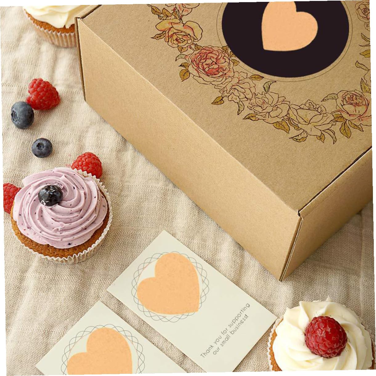 jojofuny 2 set Etichette In Carta Kraft Adesivi Personalizzati Etichette Per Regali Adesivi Te Per Regali Etichette Per Decorazioni 5 * 2