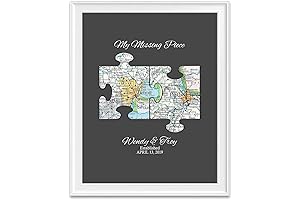 My Missing Piece Frame: Vintage Maps Unframed Puzzle Pieces