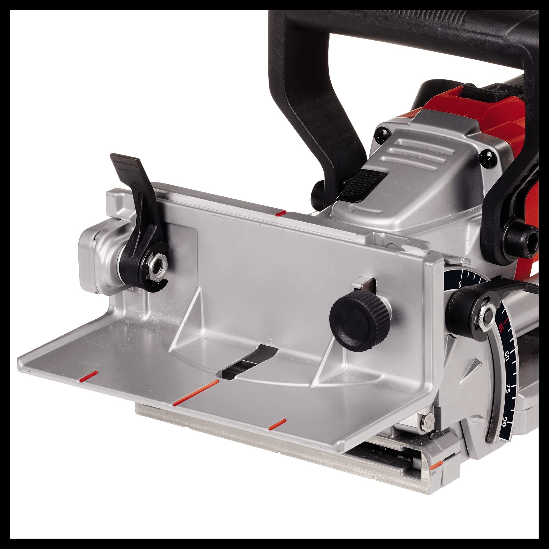 Einhell Akumulatorowa frezarka nutowa TE-BJ 18 Li-Solo Power X-Change (18 V, Li-Ion, bezstopniowa regulacja kąta/wysokości, 6 poziomów regulacji głębokości, bez akumulatora i bez ładowarki)