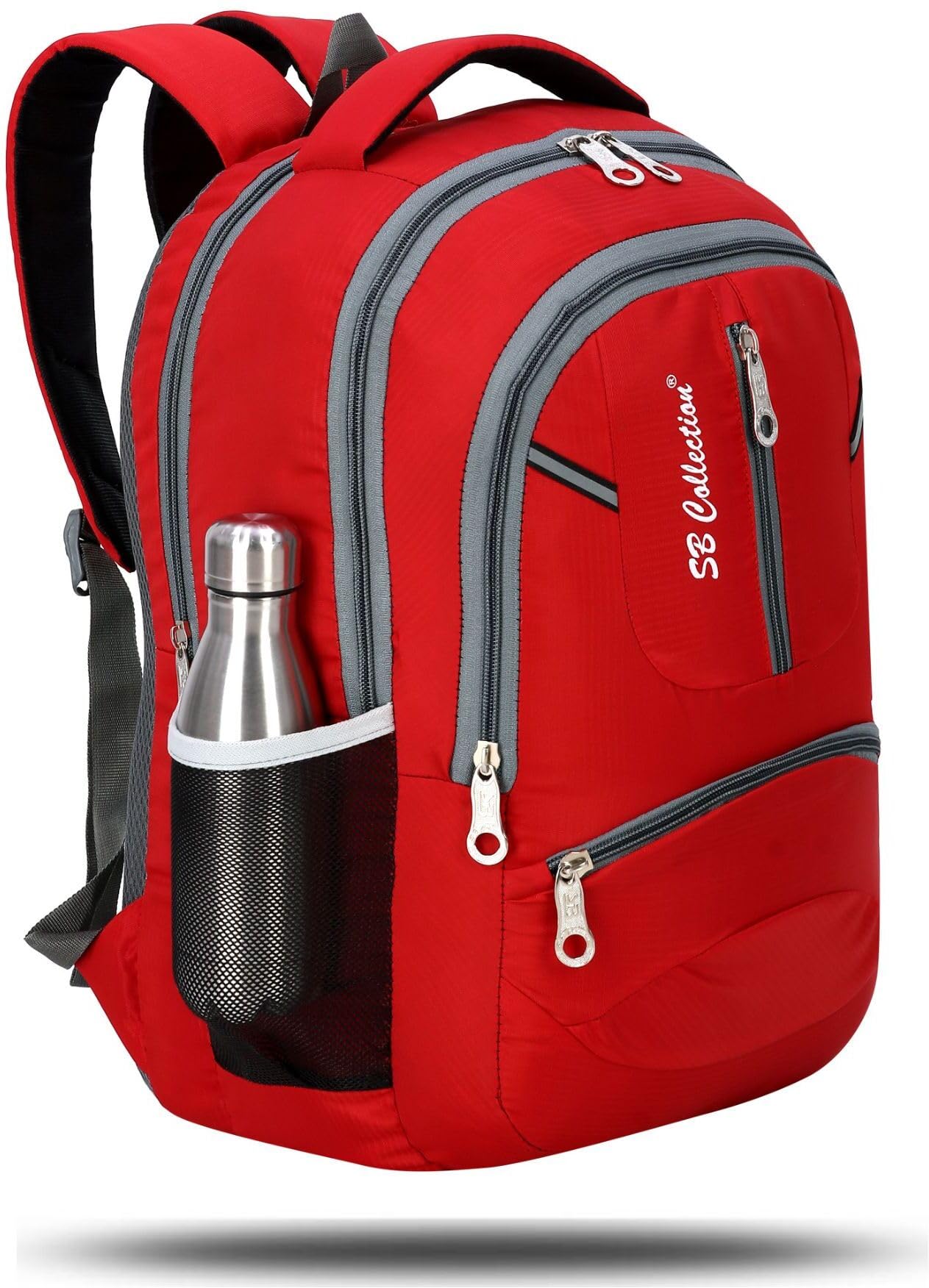 SBCOLLECTION Bags for Class 4th to 10th Standard Tuition School College All Day Use (Red)