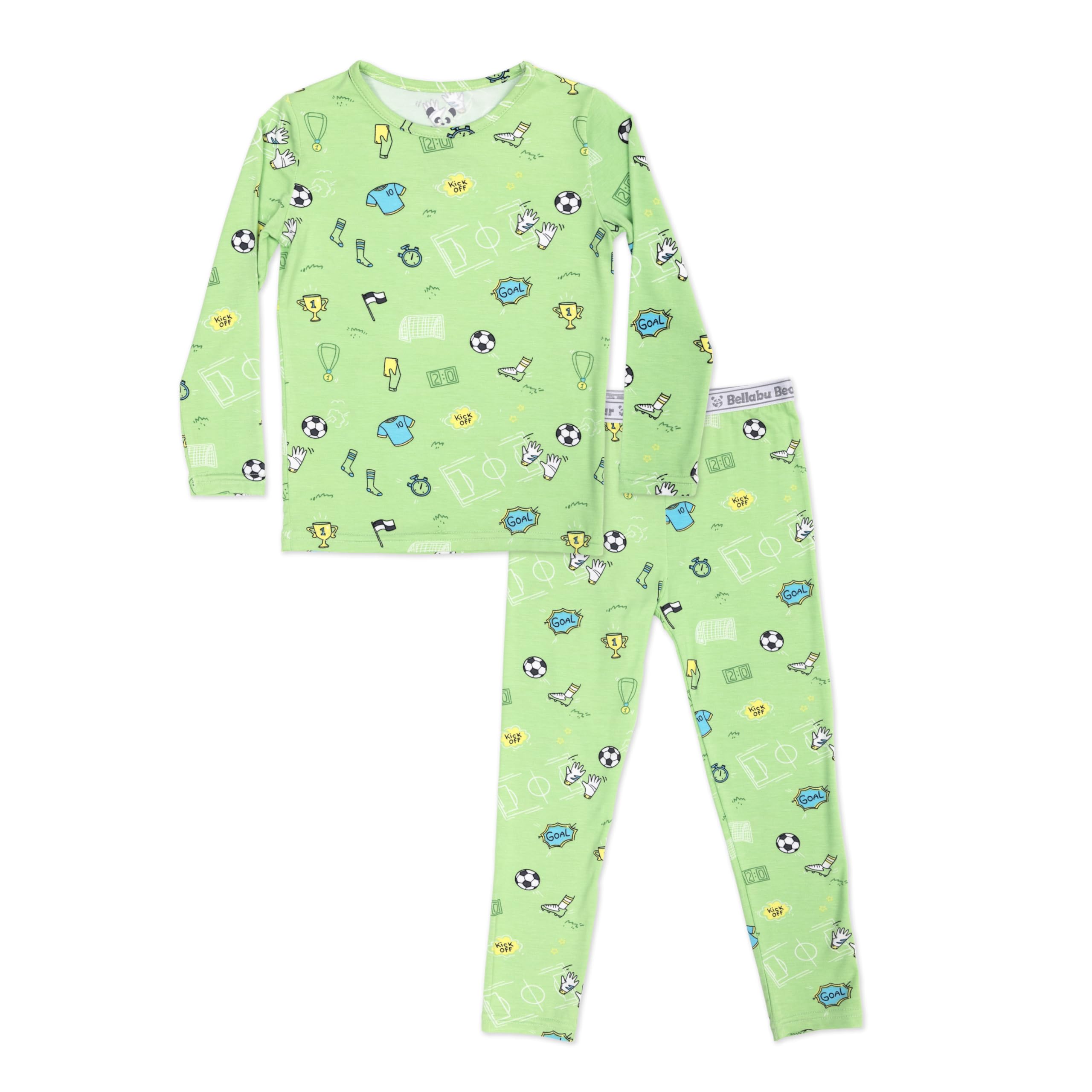 Bellabu Bear Two-Piece Pajama Set for Boys Girls Matching Family Pajamas Rayon from Bamboo